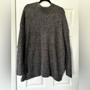 Old Navy Women's Charcoal Ribbed Turtleneck Sweater
